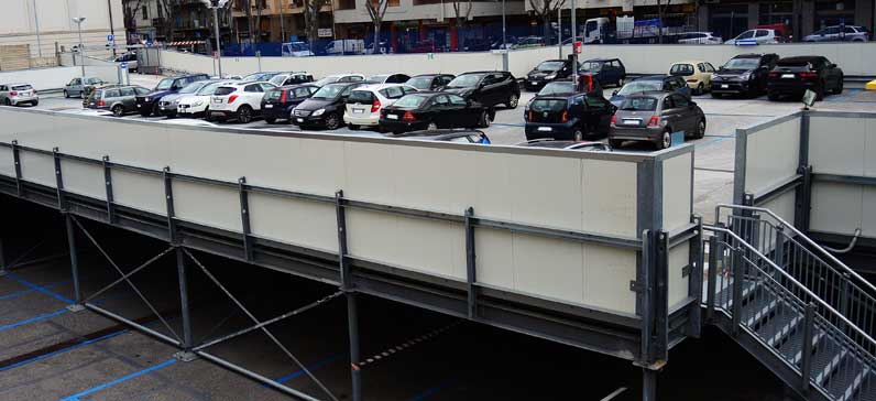 Parking modular prefabricado, Via La Farina, Messina